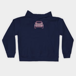 OBX 4x4 Pink Front Profile Kids Hoodie